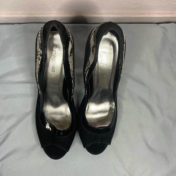 Charming Charlie Helki Heels Open Toe shoes Womens Size 7.5 - Picture 3 of 9